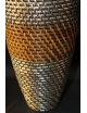 Vaso in rattan e argento