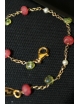 Bracciale in argento dorato con perla e pietre dure