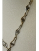 Collana lunga in argento e bronzo con medaglione centrale