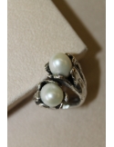 Anello in argento con perle