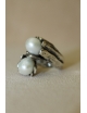 Anello in argento con perle