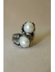 Anello in argento con perle