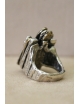 Anello con chiodini in argento e bronzo