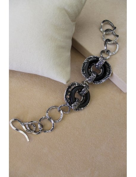 Bracciale in argento con onice