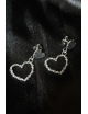 Coppia orecchini in argento modello cuore