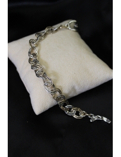 Bracciale a catena maglia piccola in argento