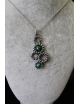 Collana in argento con ciondolo e malachite