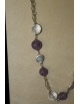 Collana in argento con perle barocche e ametista