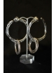 Coppia di orecchini con doppio cerchio in argento