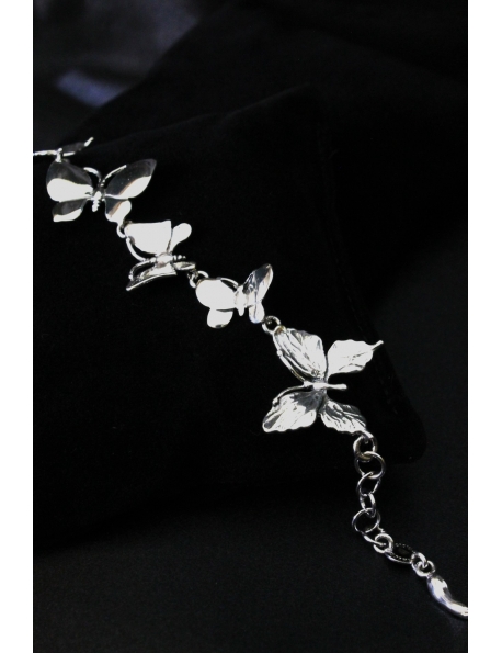 Bracciale farfalle grandi in argento