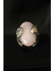 Anello in argento crateri pietra grande