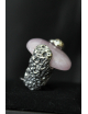 Anello in argento crateri pietra grande