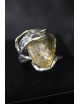 Anello in argento goccia con citrino