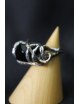 Anello in argento barilotto con onice