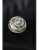 Anello in argento cerchi e fili