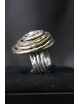 Anello in argento cerchi e fili