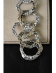 Bracciale a cerchi martellati in argento e bronzo