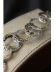 Bracciale a cerchi martellati in argento e bronzo