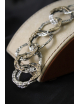 Bracciale a cerchi martellati in argento e bronzo