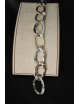 Bracciale a maglie grandi ovali in argento e bronzo