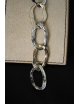 Bracciale a maglie grandi ovali in argento e bronzo