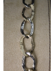Bracciale a maglie grandi ovali in argento e bronzo