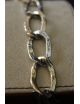 Bracciale a maglie grandi ovali in argento e bronzo