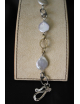 Bracciale a catena in argento e perle