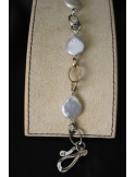 Bracciale a catena in argento e perle