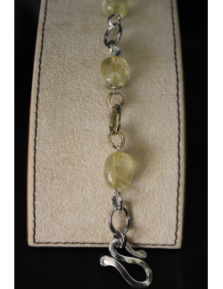 Bracciale a catena in argento con citrina