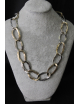 Collana con maglie ovali in argento e bronzo