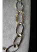 Collana con maglie ovali in argento e bronzo