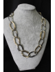 Collana con maglie ovali in argento e bronzo