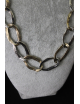 Collana con maglie ovali in argento e bronzo
