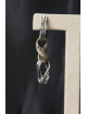 Coppia orecchini in argento con maglie ritorte