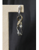 Coppia orecchini in argento con maglie ritorte
