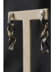 Coppia orecchini in argento con maglie ritorte