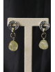Coppia di orecchini in argento con citrina