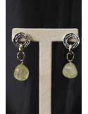Coppia di orecchini in argento con citrina