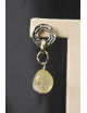 Coppia di orecchini in argento con citrina