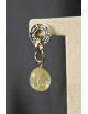 Coppia di orecchini in argento con citrina