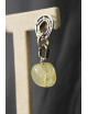 Coppia di orecchini in argento con citrina