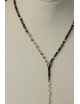 Collier rugiada turmalina goccia agata rosa