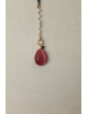 Collier rugiada turmalina goccia agata rosa