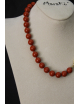 Collier pasta di corallo con chiusura argento dorato