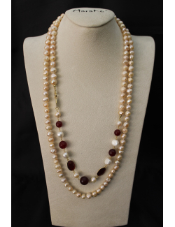 Charleston perle coltivate agata ruby