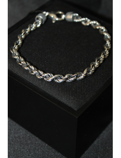 Bracciale corda in argento cm21