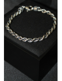 Bracciale corda in argento cm21