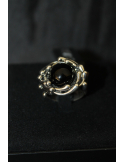 Anello Germogli in argento e onice