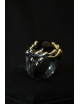 Anello Germogli in argento e onice